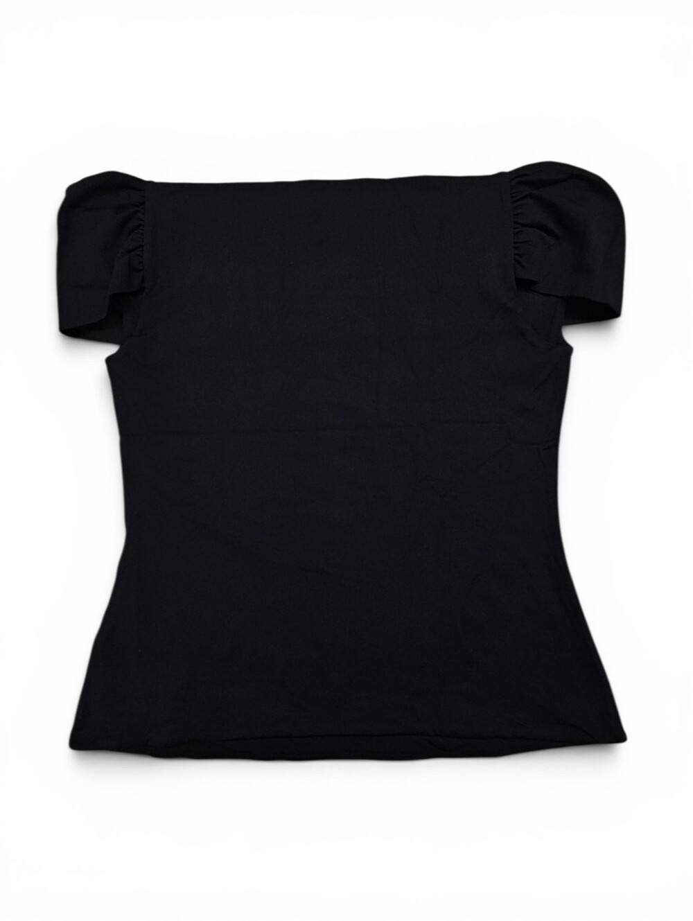 Aritzia Black Off-Shoulder Ribbed Top - Picture 3 of 9